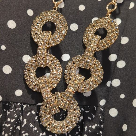 INC International Concepts Mixed-Metal Amber Crystal Circle Necklace - Picture 8 of 9